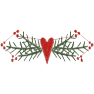 Matriz de Bordado Coração de Natal 